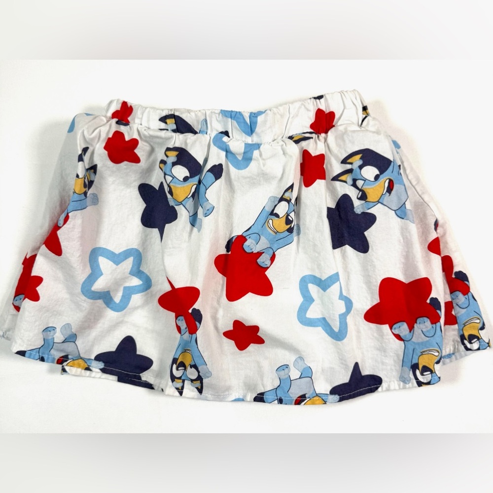 BLUEY Girls Character Star Print Twirl Skirt Size 3T Cartoon‎ Cotton